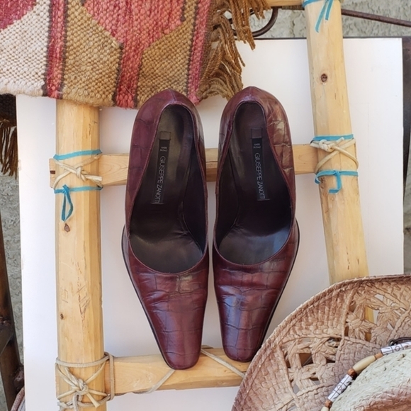 Giuseppe Zanotti Vintage Brown Croc Embossed - Picture 7 of 16